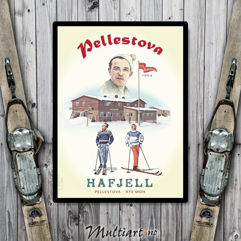 Pellestova - Plakat poster skiplakat fra Hafjell