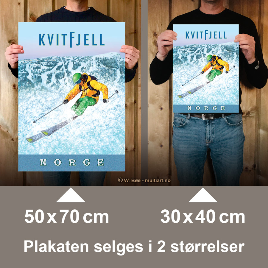 Ski plakat fra Kvitfjell