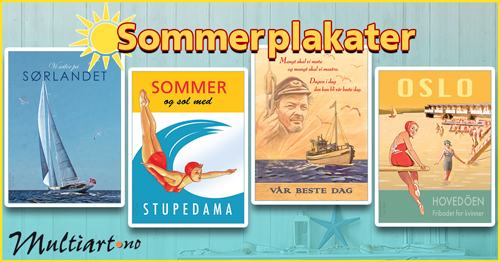 Sommer plakater fra Multiart.no